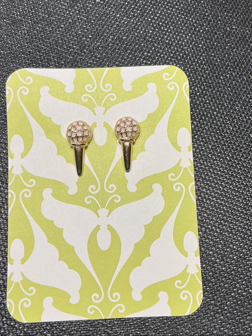 Gold Tone Spike Stud Earrings - Gold